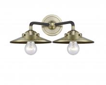  284-2W-BAB-M4-AB-LED - Railroad - 2 Light - 16 inch - Black Antique Brass - Bath Vanity Light