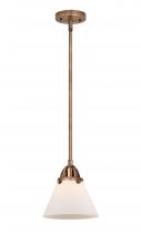  288-1S-AC-G41 - Cone - 1 Light - 8 inch - Antique Copper - Cord hung - Mini Pendant