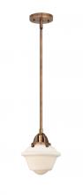  288-1S-AC-G531 - Oxford - 1 Light - 8 inch - Antique Copper - Cord hung - Mini Pendant