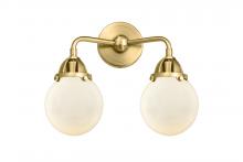  288-2W-SG-G201-6-LED - Beacon - 2 Light - 14 inch - Satin Gold - Bath Vanity Light