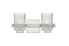  310-2W-SN-CL-LED - Wellfleet - 2 Light - 15 inch - Satin Nickel - Bath Vanity Light