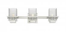  310-3W-SN-CL-LED - Wellfleet - 3 Light - 24 inch - Satin Nickel - Bath Vanity Light