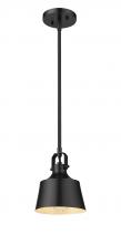  370-1S-BK-M - Provin - 1 Light - 7 inch - Matte Black - Mini Pendant