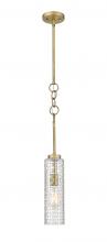  380-1S-BB-G380-4CL - Wexford - 1 Light - 4 inch - Brushed Brass - Cord hung - Mini Pendant