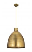  410-1PL-BB-M412-18BB - Newton Sphere - 1 Light - 18 inch - Brushed Brass - Cord hung - Pendant