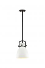  410-1SS-BK-M412-8W - Newton Sphere - 1 Light - 8 inch - Matte Black - Mini Pendant