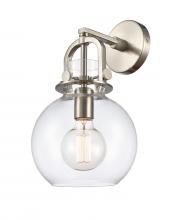  410-1W-SN-8CL-LED - Newton Sphere - 1 Light - 8 inch - Brushed Satin Nickel - Sconce