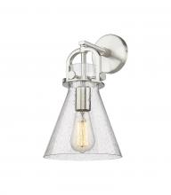  410-1W-SN-G411-8SDY - Newton Cone - 1 Light - 8 inch - Satin Nickel - Sconce