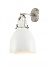  410-1W-SN-M412-8W - Newton Bell - 1 Light - 8 inch - Satin Nickel - Sconce