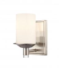  417-1W-SN-W-LED - Manhattan - 1 Light - 5 inch - Satin Nickel - Bath Vanity Light