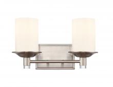  417-2W-SN-W-LED - Manhattan - 2 Light - 15 inch - Satin Nickel - Bath Vanity Light