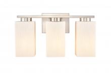  419-3W-SN-W-LED - Juneau - 3 Light - 17 inch - Satin Nickel - Bath Vanity Light