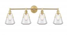  422-4W-SB-7SDY-LED - Luna - 4 Light - 40 inch - Satin Brass - Bath Vanity Light