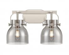  423-2W-SN-G412-6SM - Pilaster II Bell - 2 Light - 17 inch - Satin Nickel - Bath Vanity Light