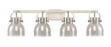  423-4W-SN-G412-6SM - Pilaster II Bell - 4 Light - 37 inch - Satin Nickel - Bath Vanity Light