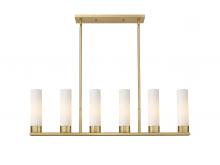 Innovations Lighting 429-6I-BB-G429-11WH - Empire - 6 Light - 44 inch - Brushed Brass - Linear Pendant