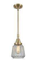  447-1S-AB-G142 - Chatham - 1 Light - 7 inch - Antique Brass - Mini Pendant