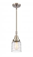  447-1S-SN-G513-LED - Bell - 1 Light - 5 inch - Brushed Satin Nickel - Mini Pendant