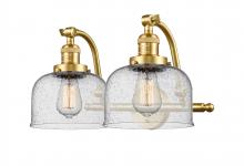 Innovations Lighting 515-2W-SG-G74 - Bell - 2 Light - 18 inch - Satin Gold - Bath Vanity Light