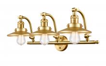  515-3W-SG-M4-SG-LED - Railroad - 3 Light - 28 inch - Satin Gold - Bath Vanity Light