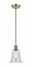  516-1P-AB-G2812-LED - Hanover - 1 Light - 6 inch - Antique Brass - Cord hung - Mini Pendant