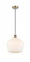  516-1P-AB-G651-12 - Cindyrella - 1 Light - 12 inch - Antique Brass - Cord hung - Mini Pendant