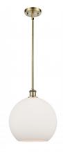  516-1S-AB-G121-12 - Athens - 1 Light - 12 inch - Antique Brass - Mini Pendant