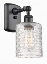  516-1W-BK-G112C-5CL - Cobbleskill - 1 Light - 5 inch - Matte Black - Sconce