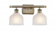  516-2W-AB-G411-LED - Dayton - 2 Light - 16 inch - Antique Brass - Bath Vanity Light