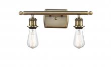  516-2W-AB-LED - Bare Bulb - 2 Light - 16 inch - Antique Brass - Bath Vanity Light