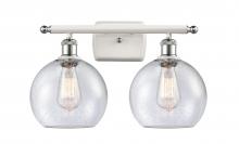  516-2W-WPC-G124-8-LED - Athens - 2 Light - 18 inch - White Polished Chrome - Bath Vanity Light