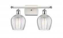  516-2W-WPC-G462-6-LED - Norfolk - 2 Light - 16 inch - White Polished Chrome - Bath Vanity Light