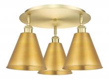  516-3C-SG-MBC-8-SG - Berkshire - 3 Light - 20 inch - Satin Gold - Flush Mount