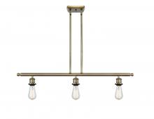  516-3I-AB-LED - Bare Bulb - 3 Light - 36 inch - Antique Brass - Cord hung - Island Light