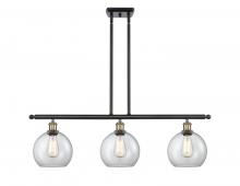  516-3I-BAB-G122-8-LED - Athens - 3 Light - 36 inch - Black Antique Brass - Cord hung - Island Light