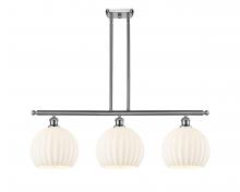 Innovations Lighting 516-3I-SN-G1217-10WV - White Venetian - 3 Light - 37 inch - Brushed Satin Nickel - Stem Hung - Island Light