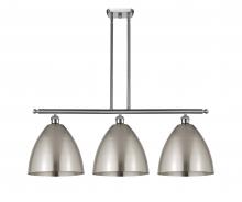  516-3I-SN-MBD-12-SN-LED - Bristol - 3 Light - 39 inch - Brushed Satin Nickel - Cord hung - Island Light