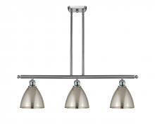  516-3I-SN-MBD-75-SN-LED - Bristol - 3 Light - 36 inch - Brushed Satin Nickel - Cord hung - Island Light