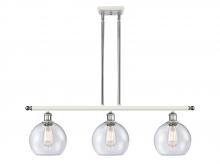  516-3I-WPC-G124-8-LED - Athens - 3 Light - 36 inch - White Polished Chrome - Cord hung - Island Light