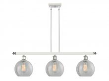  516-3I-WPC-G125-LED - Athens - 3 Light - 36 inch - White Polished Chrome - Cord hung - Island Light