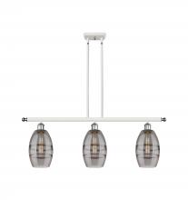  516-3I-WPC-G557-6SM - Vaz - 3 Light - 36 inch - White Polished Chrome - Cord hung - Island Light