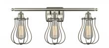  516-3W-SN-CE513-LED - Muselet - 3 Light - 26 inch - Brushed Satin Nickel - Bath Vanity Light