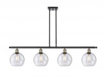  516-4I-BAB-G124-8-LED - Athens - 4 Light - 48 inch - Black Antique Brass - Cord hung - Island Light