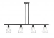  516-4I-BK-G392-LED - Ellery - 4 Light - 48 inch - Matte Black - Cord hung - Island Light