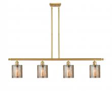  516-4I-SG-G116-LED - Cobbleskill - 4 Light - 48 inch - Satin Gold - Cord hung - Island Light