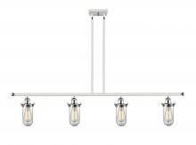  516-4I-WPC-CE231-CL-LED - Kingsbury - 4 Light - 48 inch - White Polished Chrome - Cord hung - Island Light