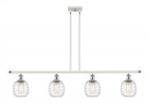  516-4I-WPC-G1013-LED - Belfast - 4 Light - 48 inch - White Polished Chrome - Cord hung - Island Light