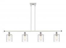  516-4I-WPC-G1113-LED - Cobbleskill - 4 Light - 48 inch - White Polished Chrome - Cord hung - Island Light