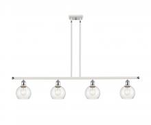  516-4I-WPC-G124-6-LED - Athens - 4 Light - 48 inch - White Polished Chrome - Cord hung - Island Light