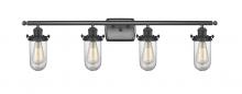  516-4W-BK-CE231-CL - Kingsbury - 4 Light - 34 inch - Matte Black - Bath Vanity Light